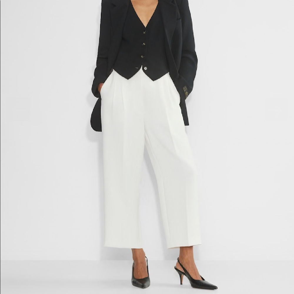 Aritzia Effortless White Trousers
